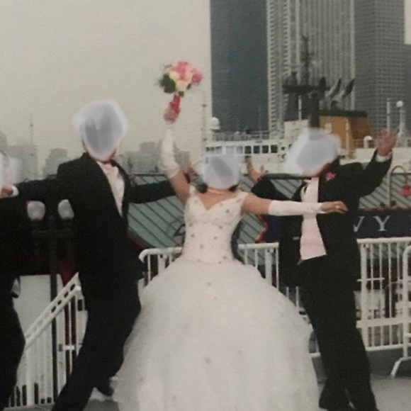 pink/white off-shoulder quinceanera ball dress - Picture 16 of 16